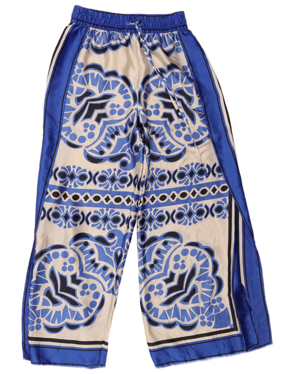 Damskie spodnie typu casual Zara o luźnym kroju XS W24 L28 Niebieski patchwork
