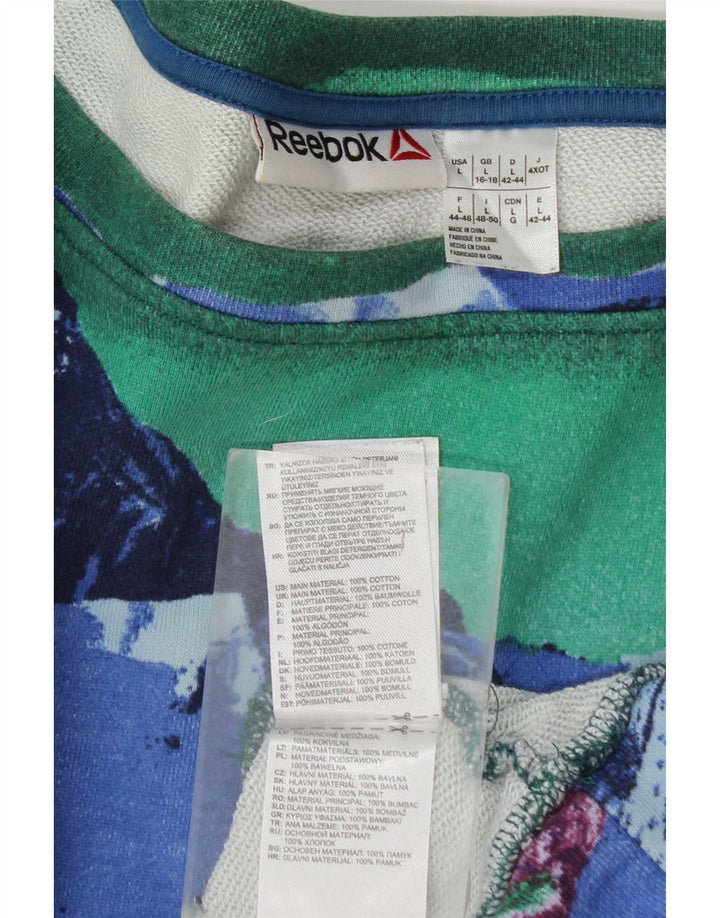 Damska bluza Reebok Graphic Jumper UK 16/18, duża, wielokolorowa