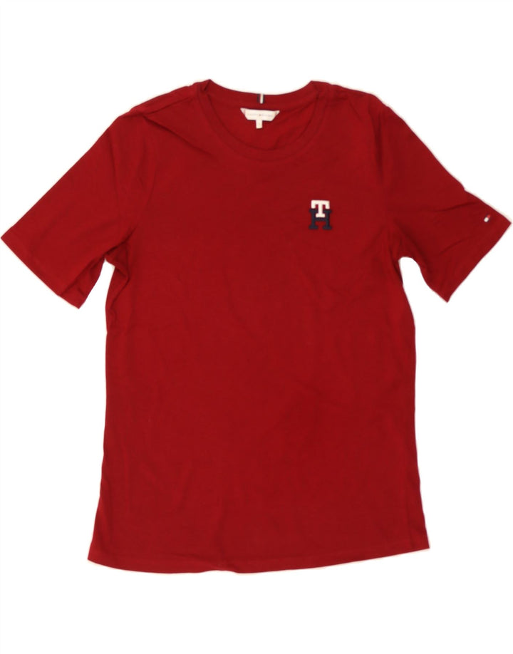 TOMMY HILFIGER Mens T-Shirt Top Small Red Cotton Vintage Tommy Hilfiger and Second-Hand Tommy Hilfiger from Messina Hembry 