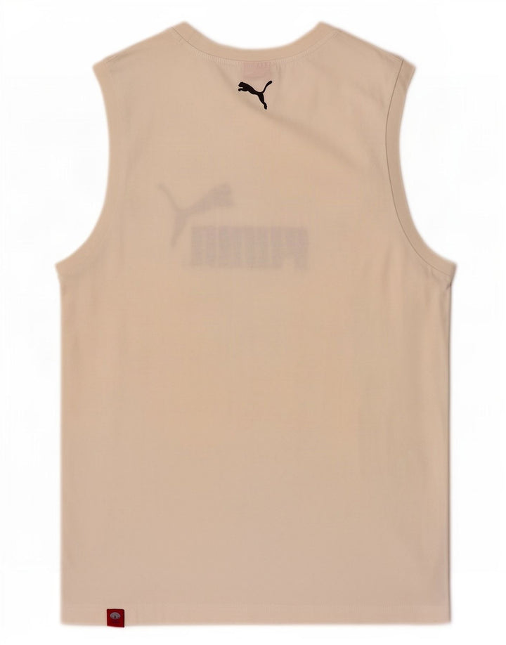 Męska kamizelka z grafiką Puma, średnia biel
