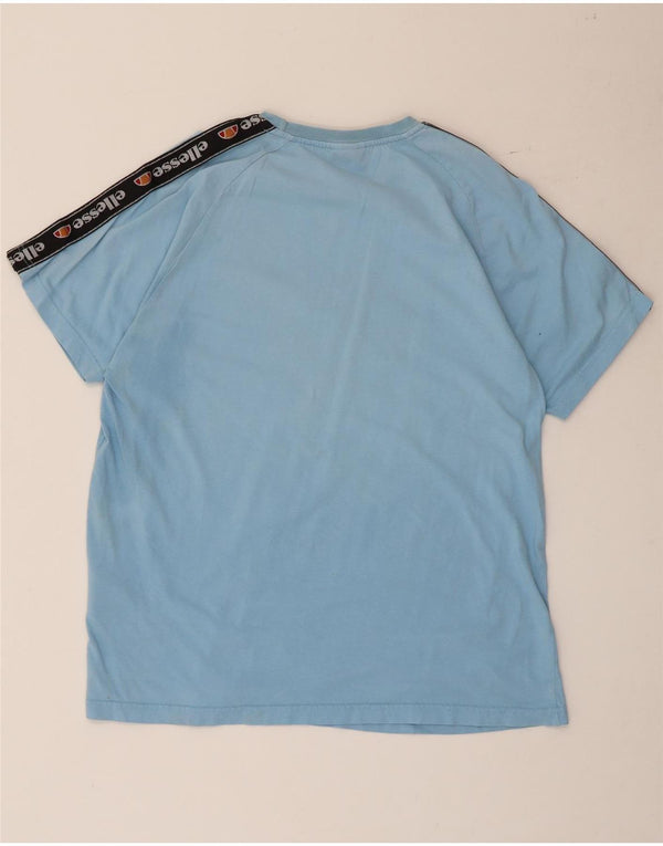 Męski T-shirt z grafiką Ellesse, duży, niebieski, bawełniany blok kolorów