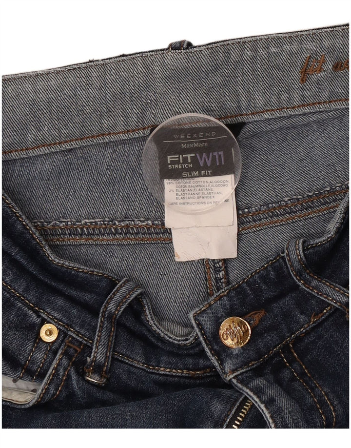 Damskie jeansy Max Mara Weekend Slim W28 L26 Granatowa bawełna