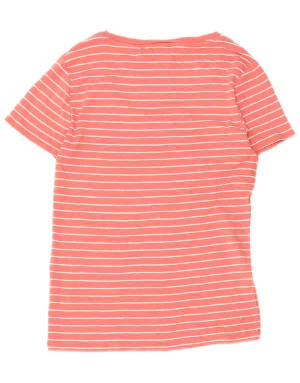 T-shirt damski Tommy Hilfiger Top UK 12 Średni różowy bawełniany w paski