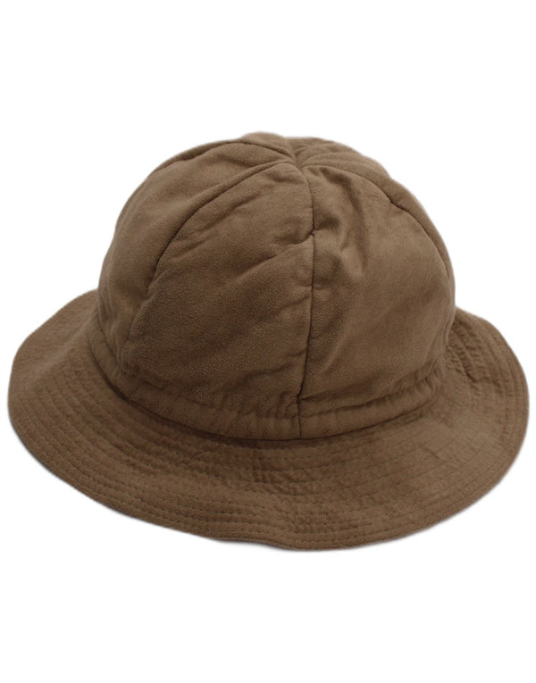 Vintage damski kapelusz typu Bucket ze sztucznego zamszu, jeden rozmiar, beżowy poliester