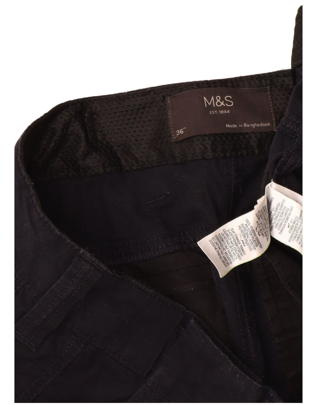 Męskie spodenki cargo Marks & Spencer W36, duże, czarne, bawełniane