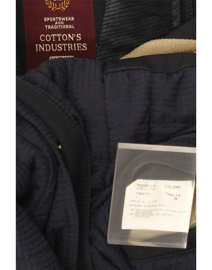 Męski płaszcz wiatrówka Cotton's Industries UK 14 Średni granatowy poliamid