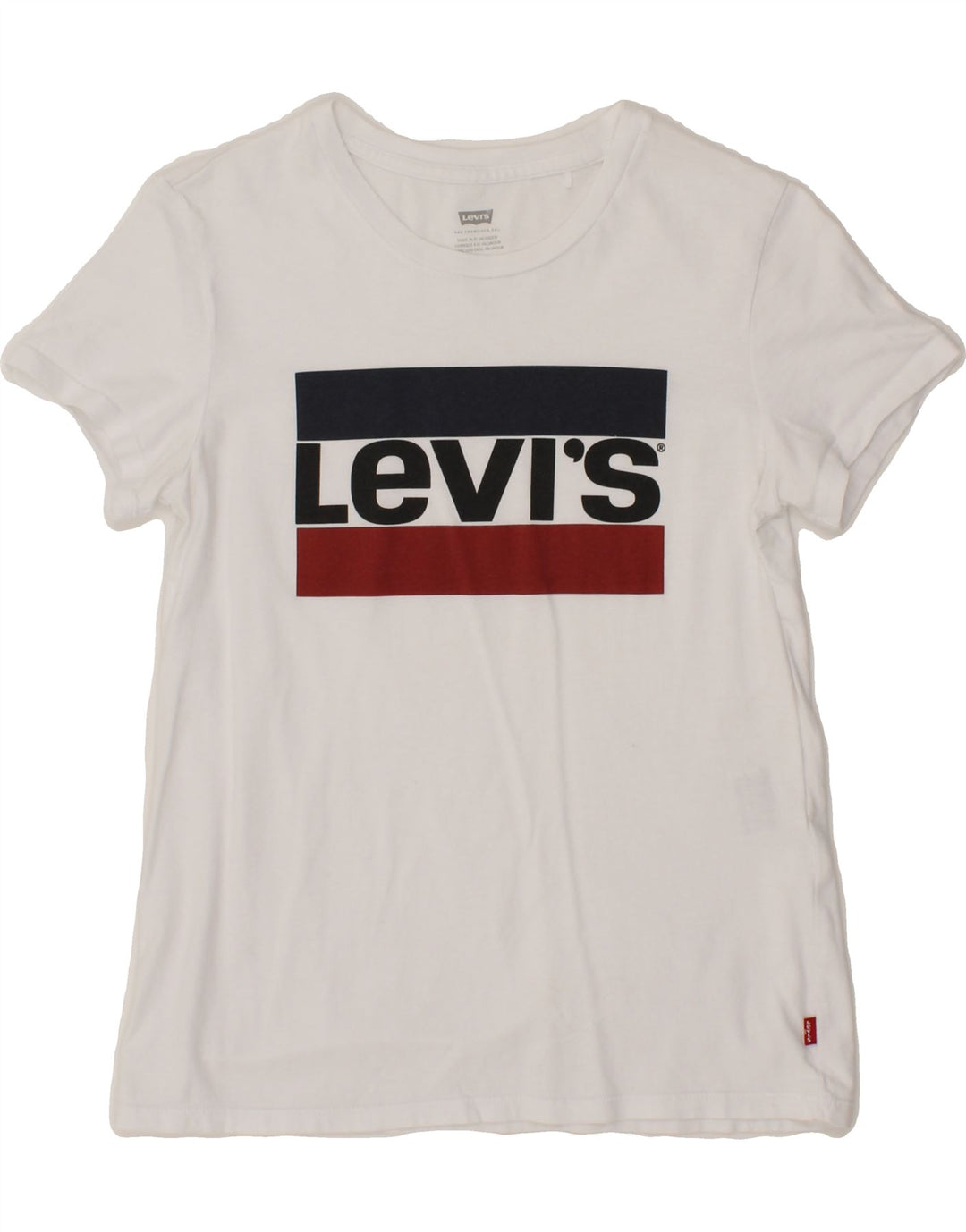 LEVI'S Mens Graphic T-Shirt Top XS White Cotton Vintage Levi's and Second-Hand Levi's from Messina Hembry 