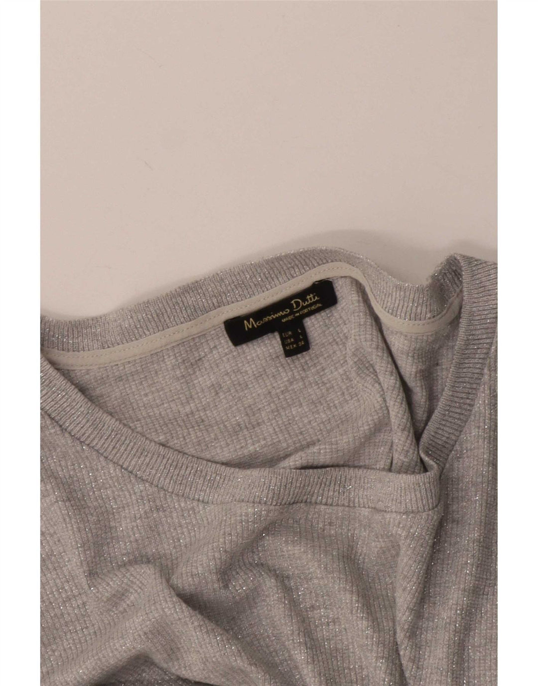Damski top Massimo Dutti z rękawem 3/4 UK 16, duży, szary