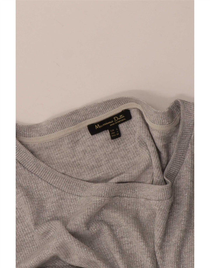 Damski top Massimo Dutti z rękawem 3/4 UK 16, duży, szary