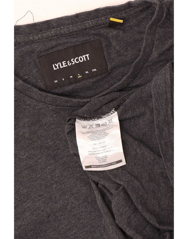 Męski T-shirt Lyle & Scott, duży, szary, bawełniany