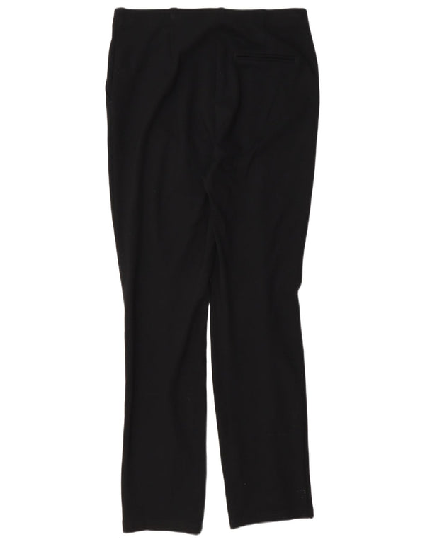 Marks & Spencer Womens Straight Suit Trousers UK 12 Medium W32 L30 Black