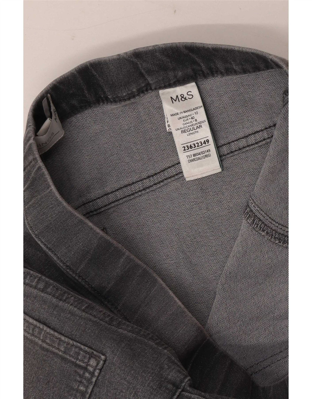 Marks & Spencer Damskie jeansy Jegging UK 12 Medium W30 L28 Szara bawełna