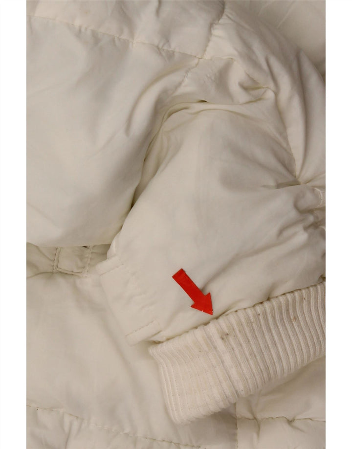 Damska ocieplana kurtka z kapturem Zara UK 10 Small White Poliamid