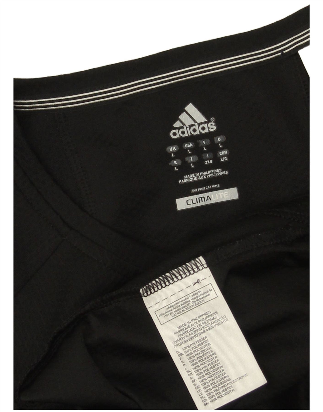 Męski T-shirt ADIDAS Climalite, duży, czarny, poliester