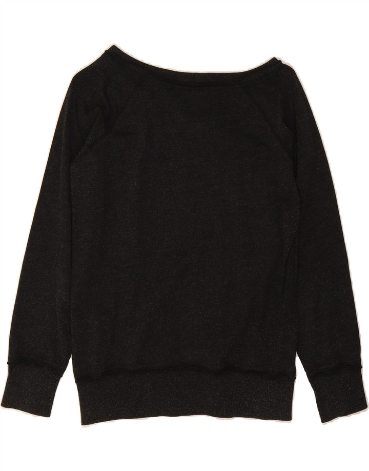 FREDDY Womens Graphic Sweatshirt Jumper UK 10 Small Black Cotton Vintage Freddy and Second-Hand Freddy from Messina Hembry 