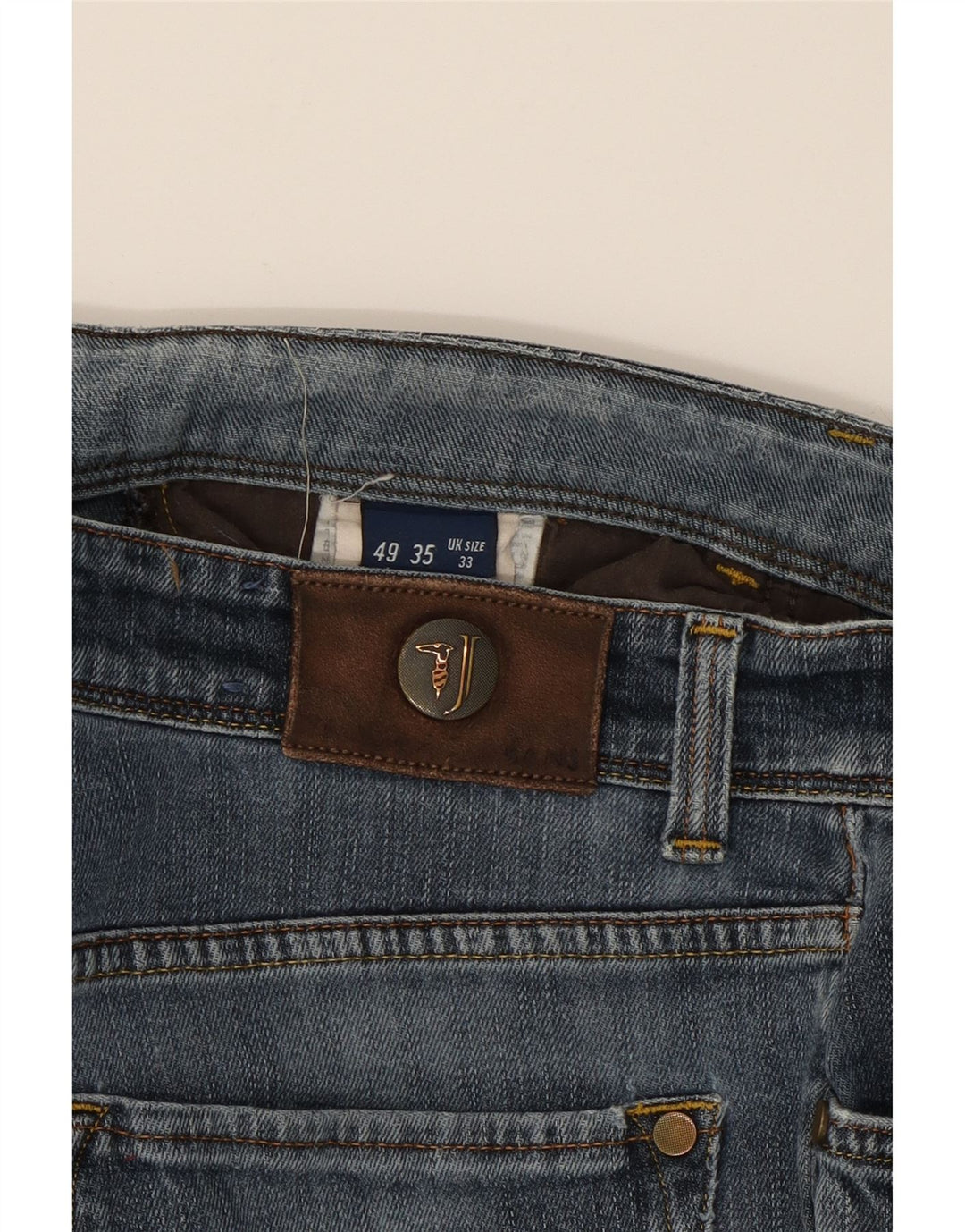 TRUSSARDI Mens Slim Jeans W33 L27 Blue Vintage Trussardi and Second-Hand Trussardi from Messina Hembry 
