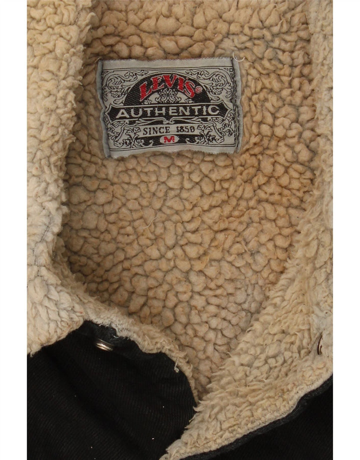 Męska kurtka jeansowa Levi's Sherpa UK 38, średnia czarna