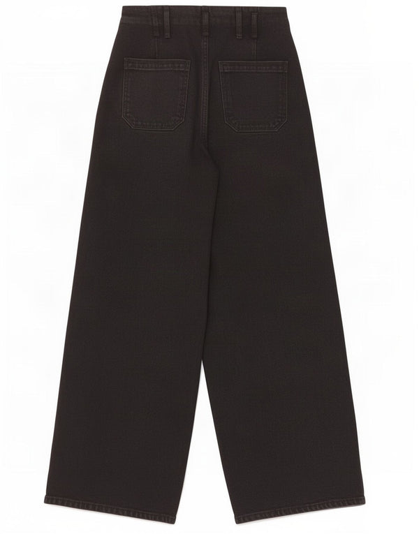 Zara Womens Wide Leg Jeans EU 34 2XS W24 L25 Black