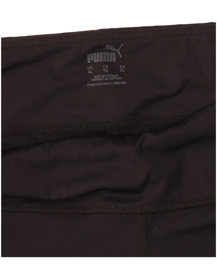 Legginsy damskie Puma UK 18 XL, czarne, z blokami kolorów