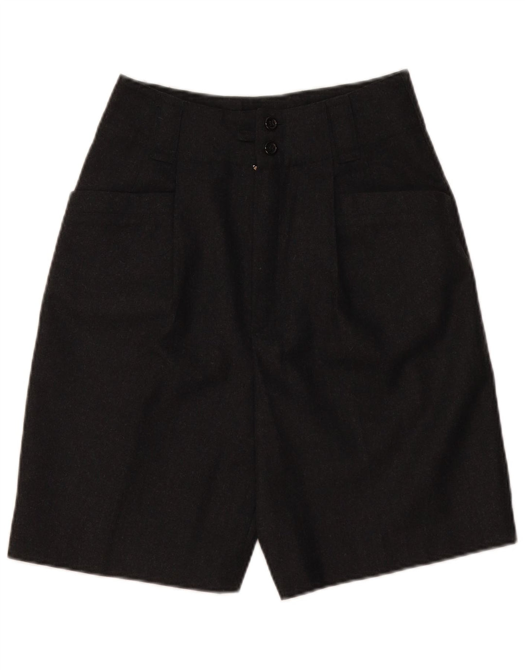 Damskie spodenki na co dzień z wysokim stanem VINTAGE EU 36 Small W28 Szara nowa wełna