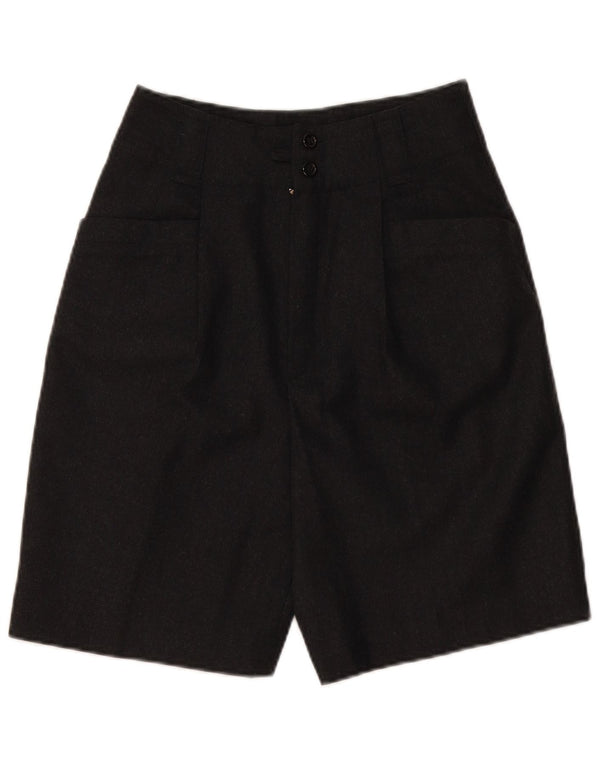 Damskie spodenki na co dzień z wysokim stanem VINTAGE EU 36 Small W28 Szara nowa wełna