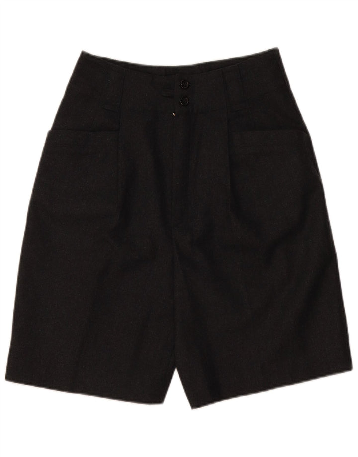 Damskie spodenki na co dzień z wysokim stanem VINTAGE EU 36 Small W28 Szara nowa wełna