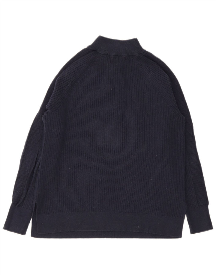 Marks & Spencer Damski sweter z zamkiem błyskawicznym UK 14, średni granatowy