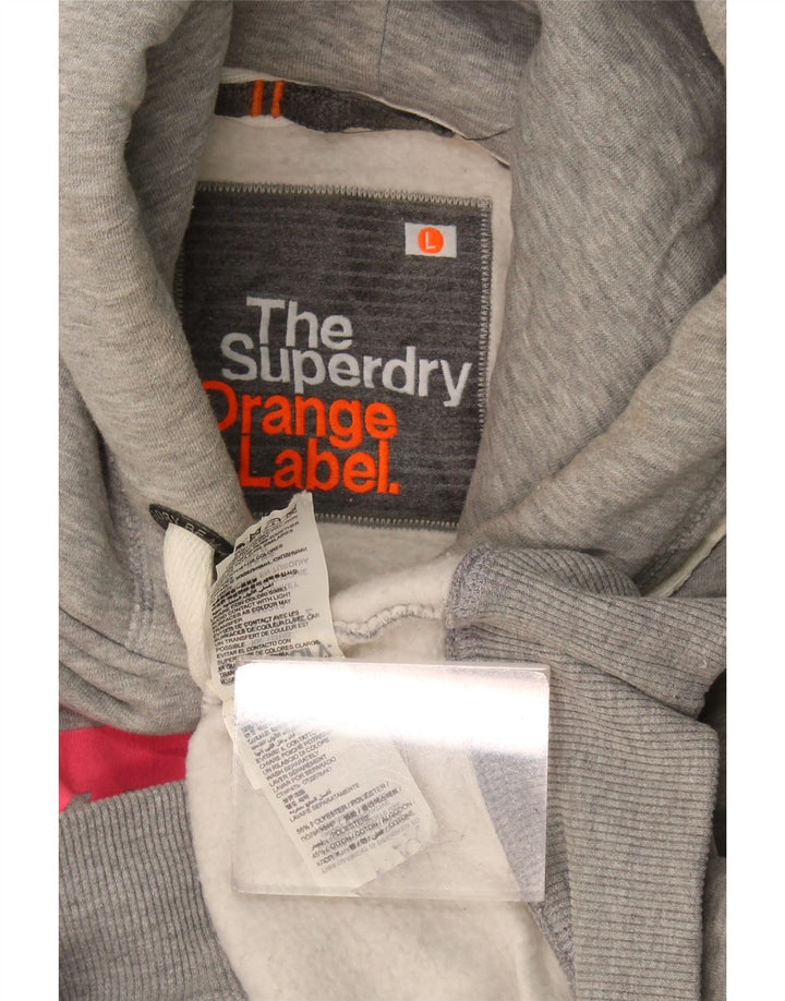 Damski sweter z kapturem Superdry Graphic UK 16, duży, szary poliester