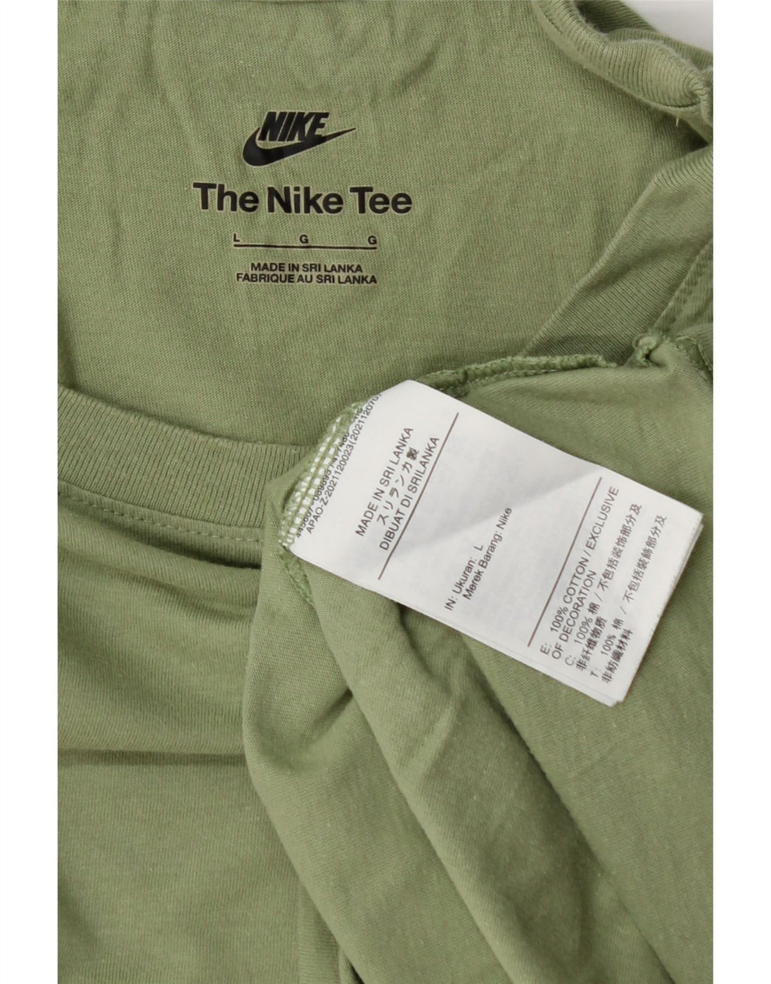 T-shirt męski Nike, duży, zielony, bawełniany