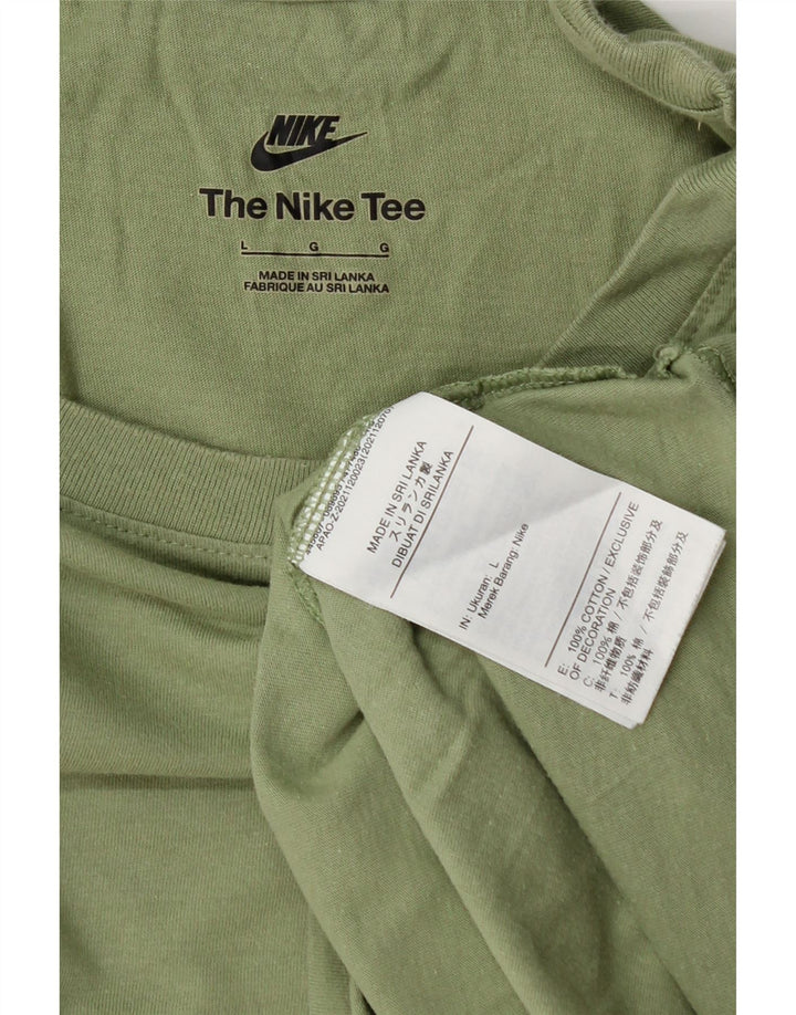 T-shirt męski Nike, duży, zielony, bawełniany