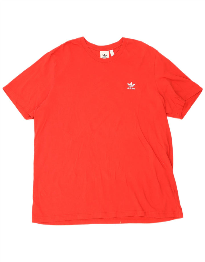 Adidas Męska Koszulka Top 2XL Czerwona Bawełna
