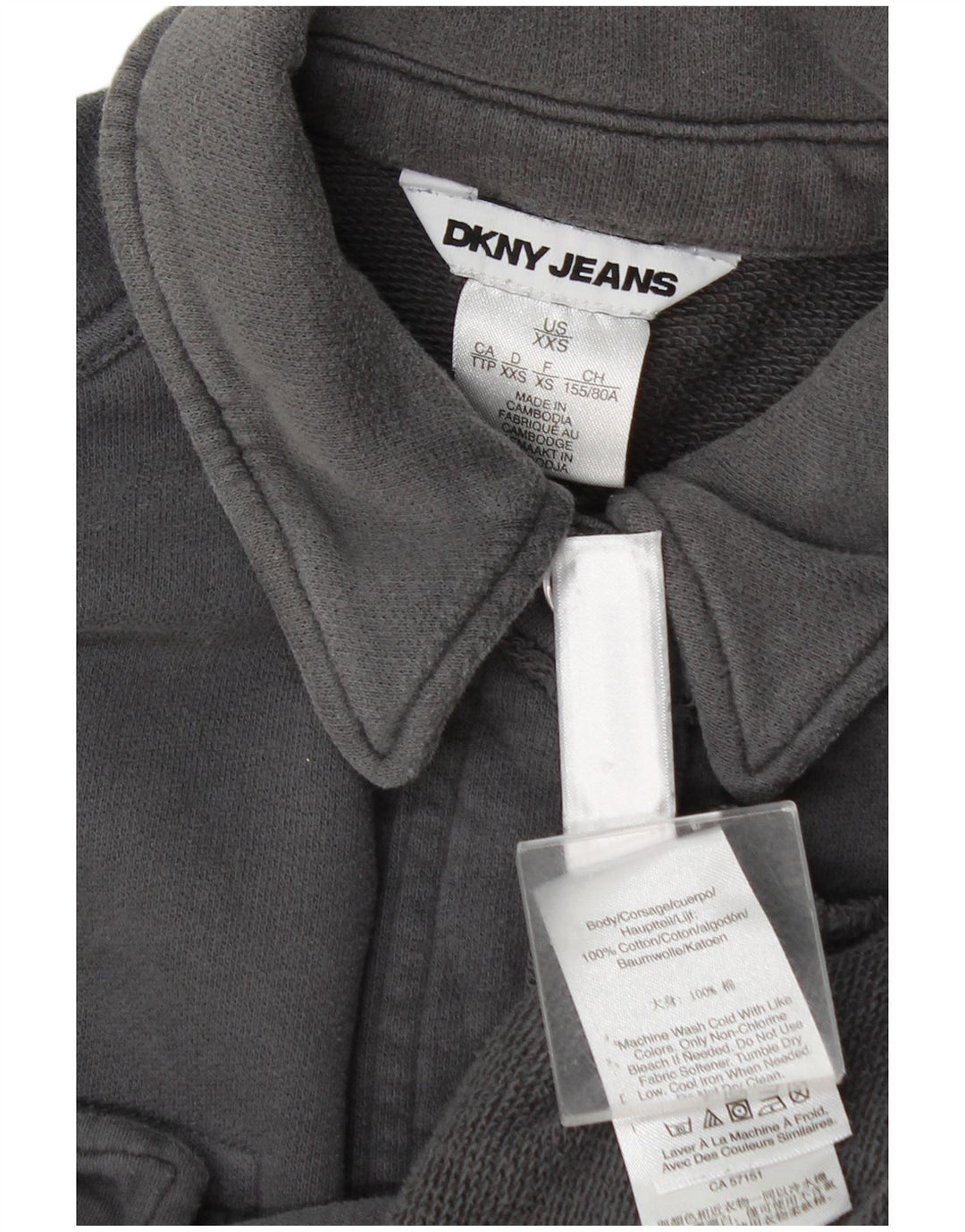 Damska koszula wierzchnia Dkny Oversize UK 2 2XS, szara bawełna