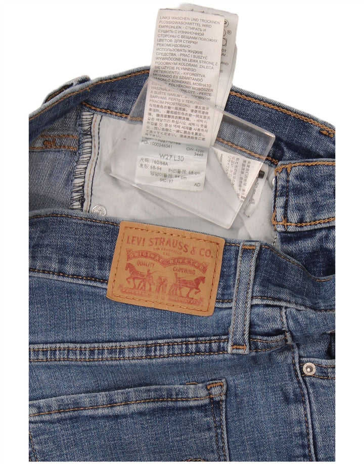 Damskie jeansy Levi's 312 Shaping W27 L30 Niebieska bawełna