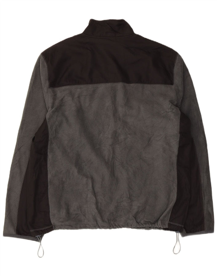 Męska kurtka polarowa Starter UK 42/44, duży szary poliester z blokami kolorów