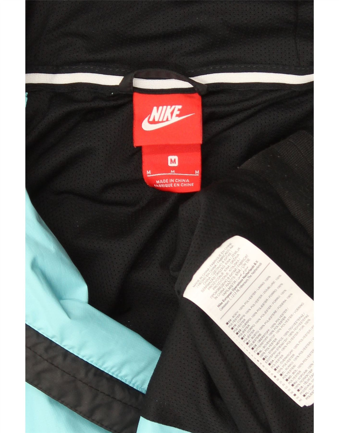 Męska kurtka bomberka z kapturem Nike UK 38 Średnia, wielobarwna, z blokami kolorów