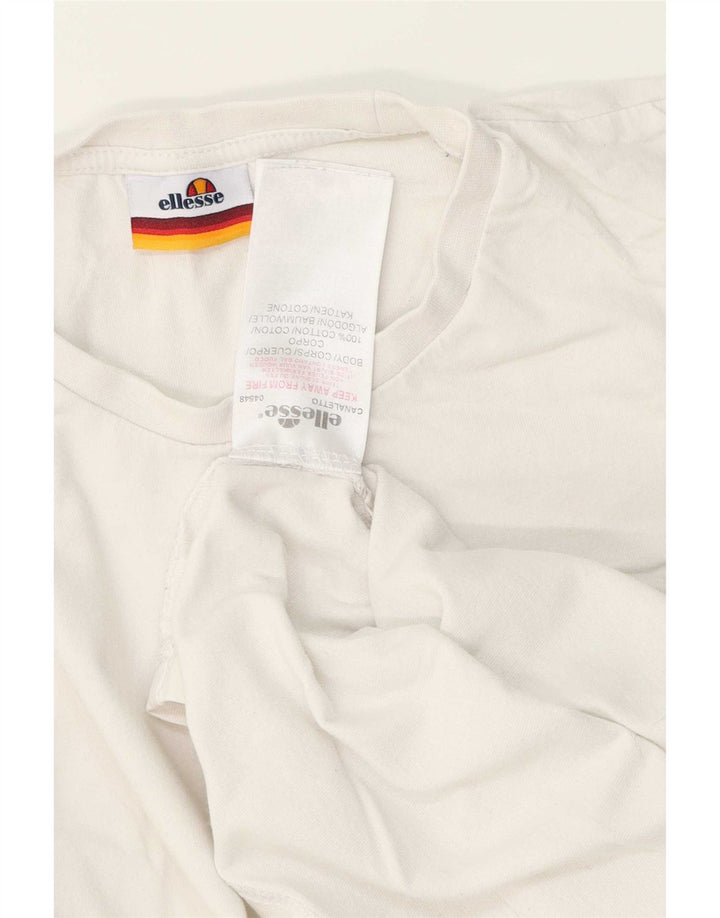 T-shirt męski Ellesse, mały, biały, bawełniany