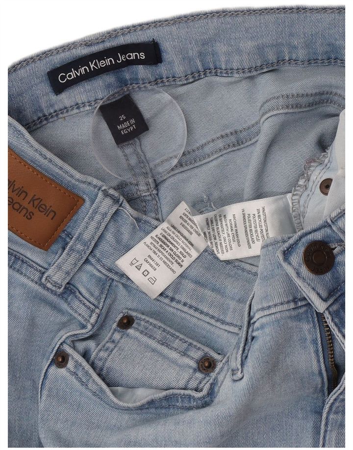 Damskie proste dżinsy Calvin Klein W25 L25 Niebieskie bawełniane