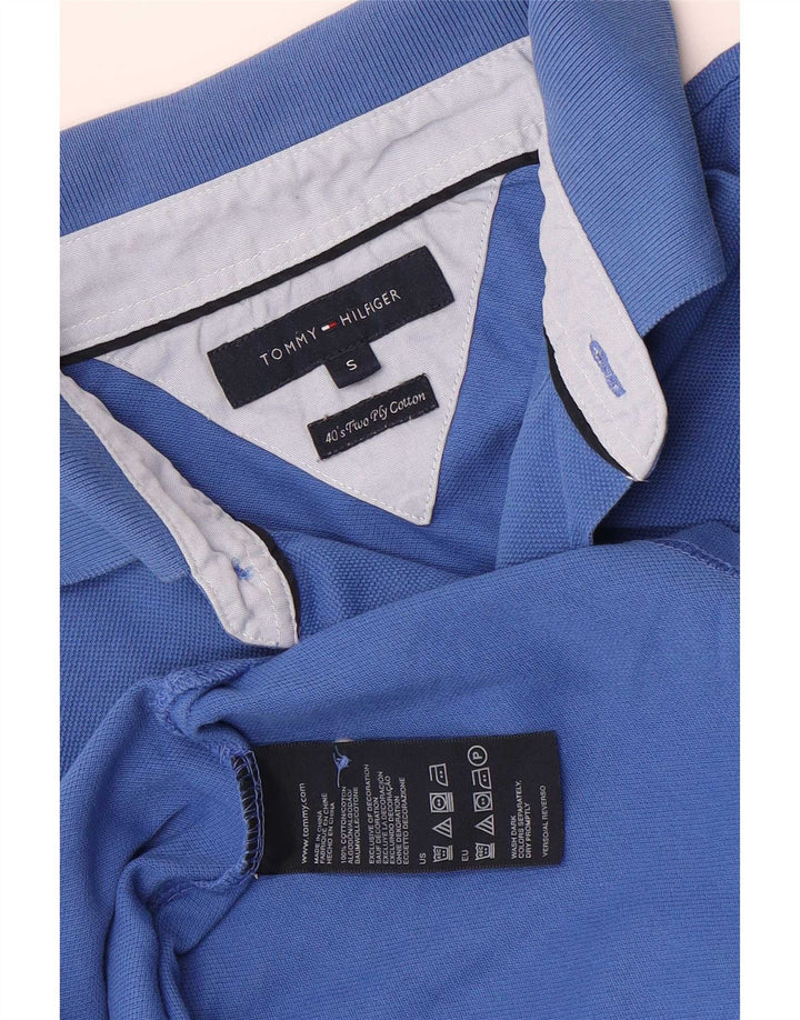 Męska koszulka polo Tommy Hilfiger, mała, niebieska, bawełniana