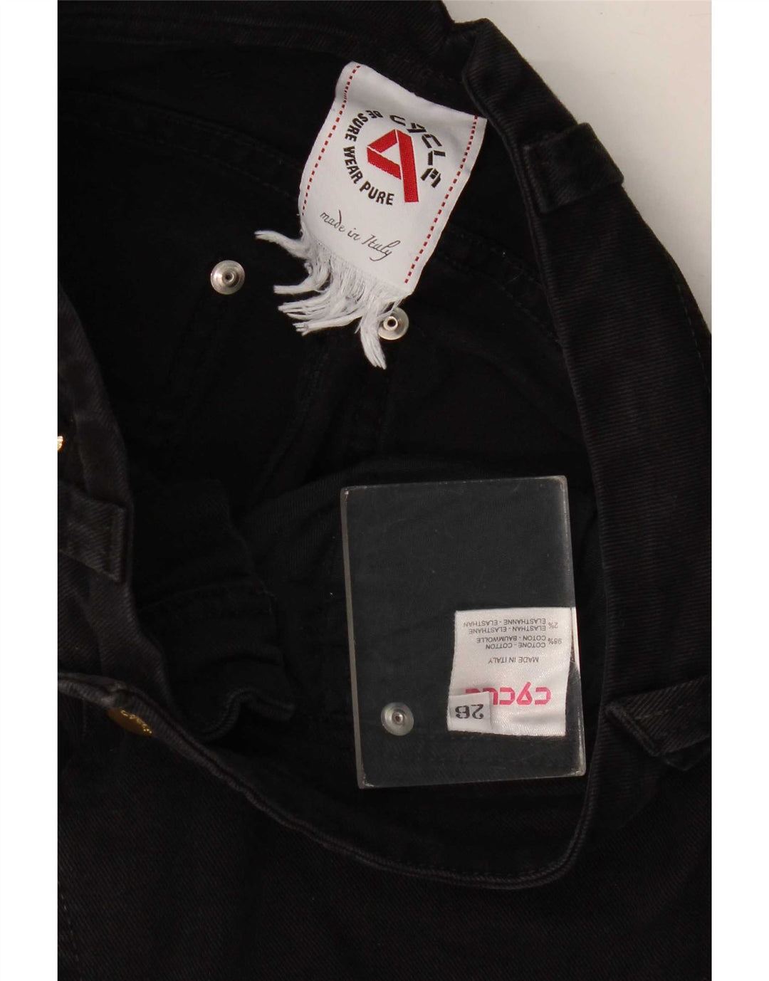 Damskie dżinsy slim fit W26 L29 czarne bawełniane
