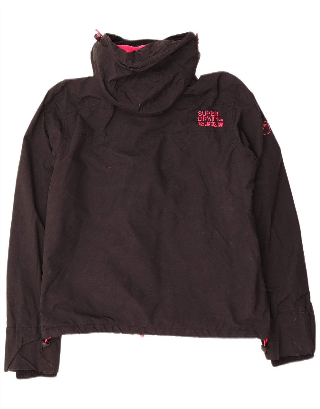 Damska wiatrówka z kapturem SUPERDRY UK 14, średnia czarna