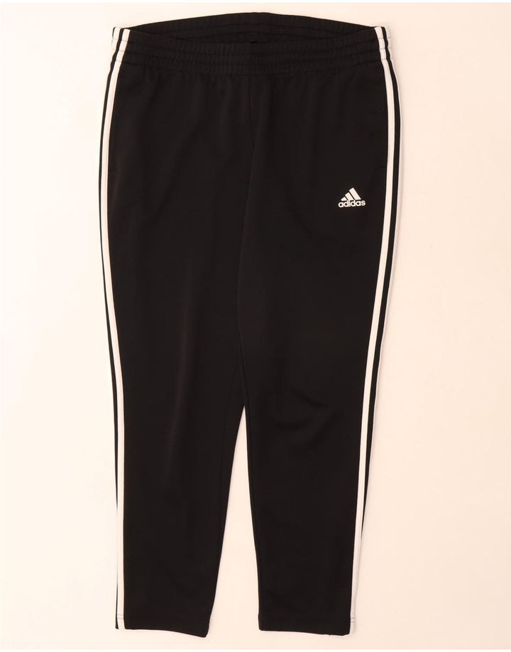 Damskie spodnie dresowe Adidas UK 16/18, duże, czarne, poliestrowe
