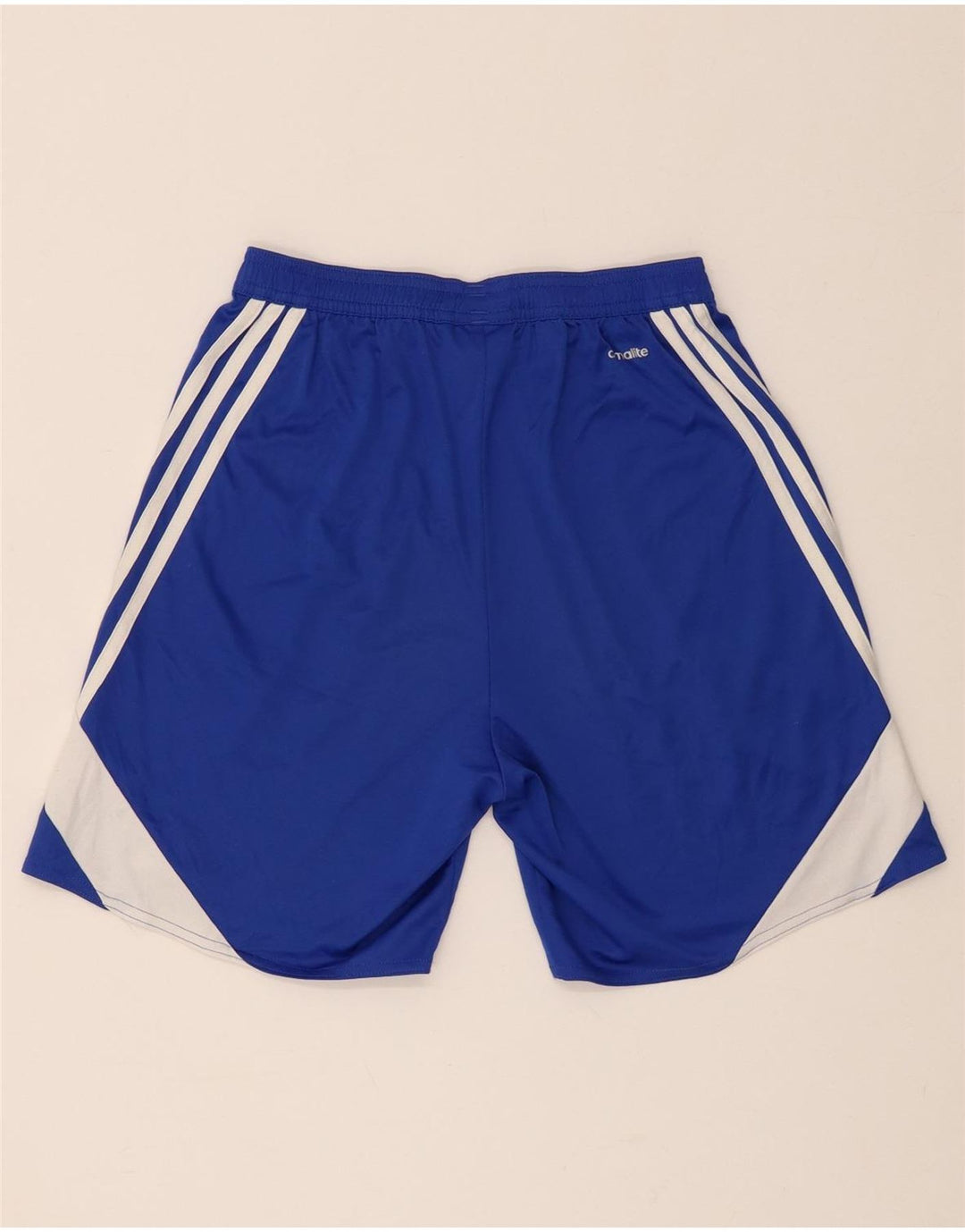 Męskie spodenki sportowe Adidas Climalite, mały, niebieski, poliester z blokami kolorów