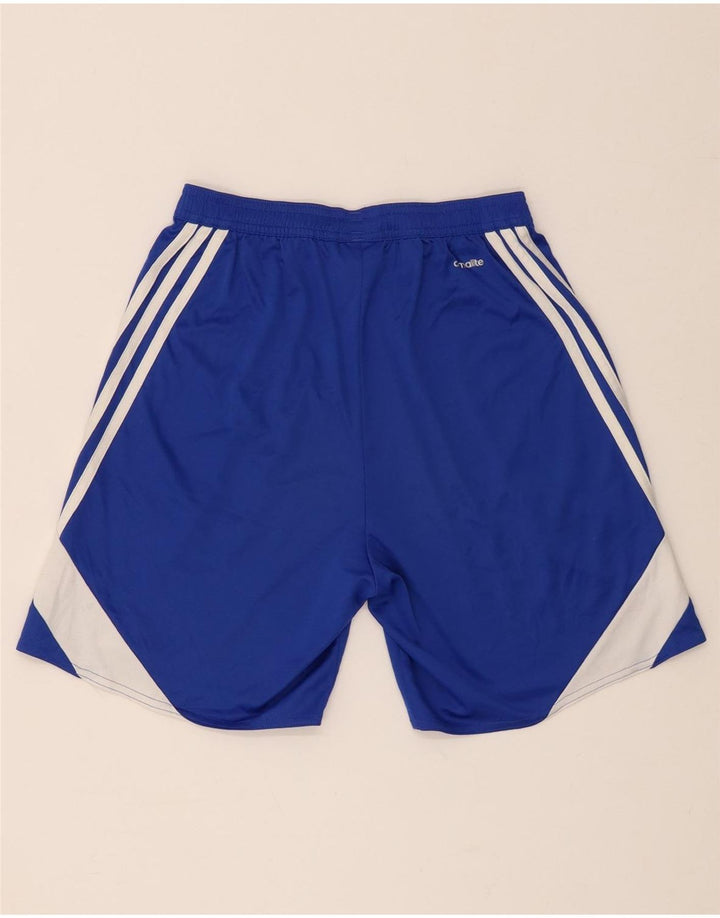 Męskie spodenki sportowe Adidas Climalite, mały, niebieski, poliester z blokami kolorów