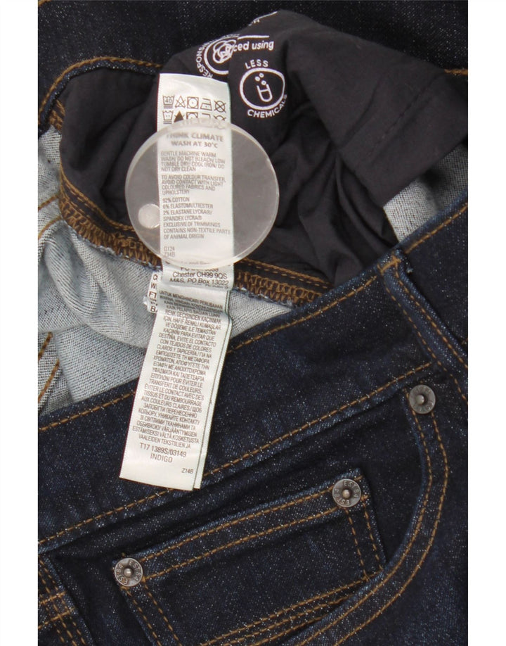 Marks & Spencer Męskie jeansy slim W38 L29 Granatowe, bawełniane