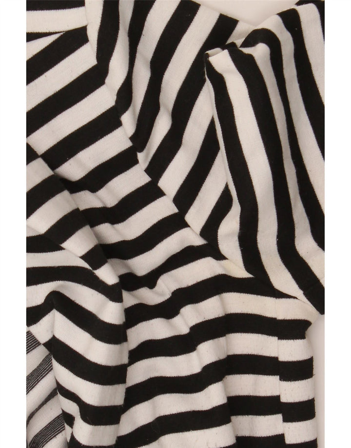 Marks & Spencer Damski sweter rozpinany UK 8 z poliestru w małe czarne paski