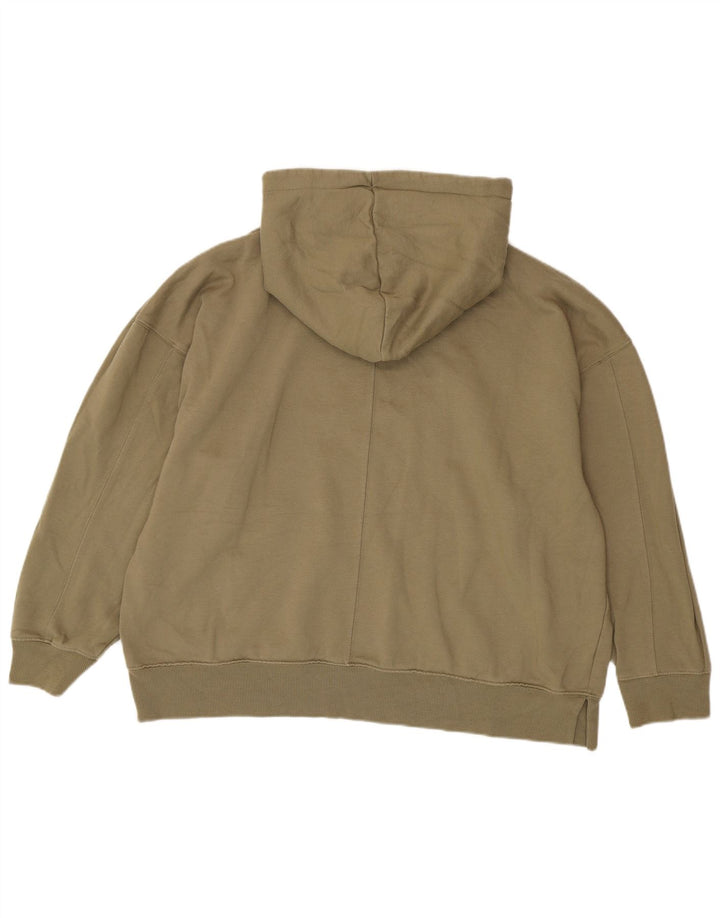 Damski sweter oversize z kapturem Topshop UK 12/14, średni khaki, poliester