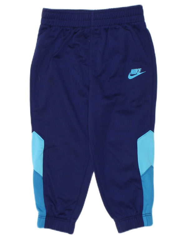 Spodnie dresowe dla chłopców Nike Baby 12-18 miesięcy, granatowe, z blokami kolorów