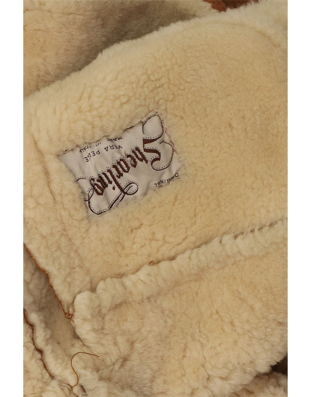 Vintage męska kurtka Shearling UK 40 Large Brown Shearling