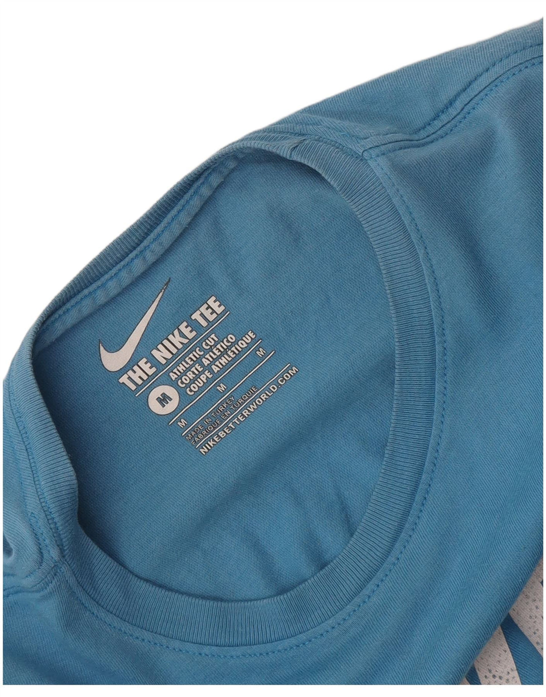 Męski T-shirt Nike Athletic Cut Graphic Top, średni niebieski