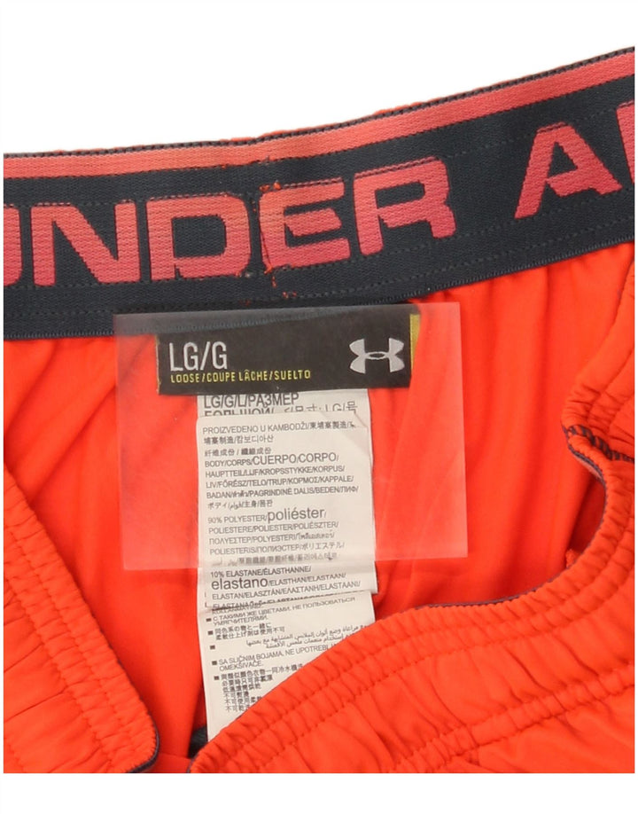 Męskie spodenki sportowe Under Armour, duże, pomarańczowe, poliestrowe